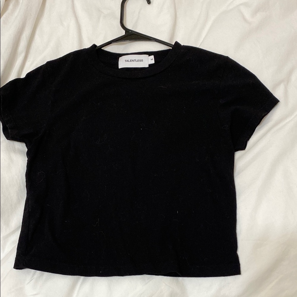 Talentless Womens Black Baby Tee